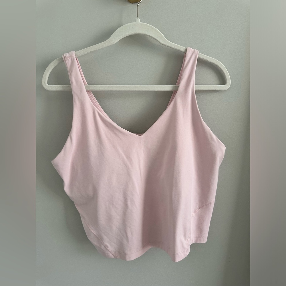 Lululemon Align Tank (crop) - pink - size 16